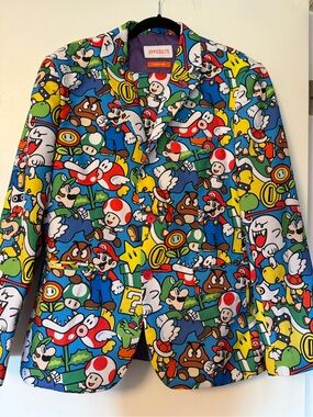 OppoSuits Super Mario Print Blazer - Multicolor